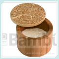 2014 -100% Pure Bamboo Round Salt Box---HOT!!!!